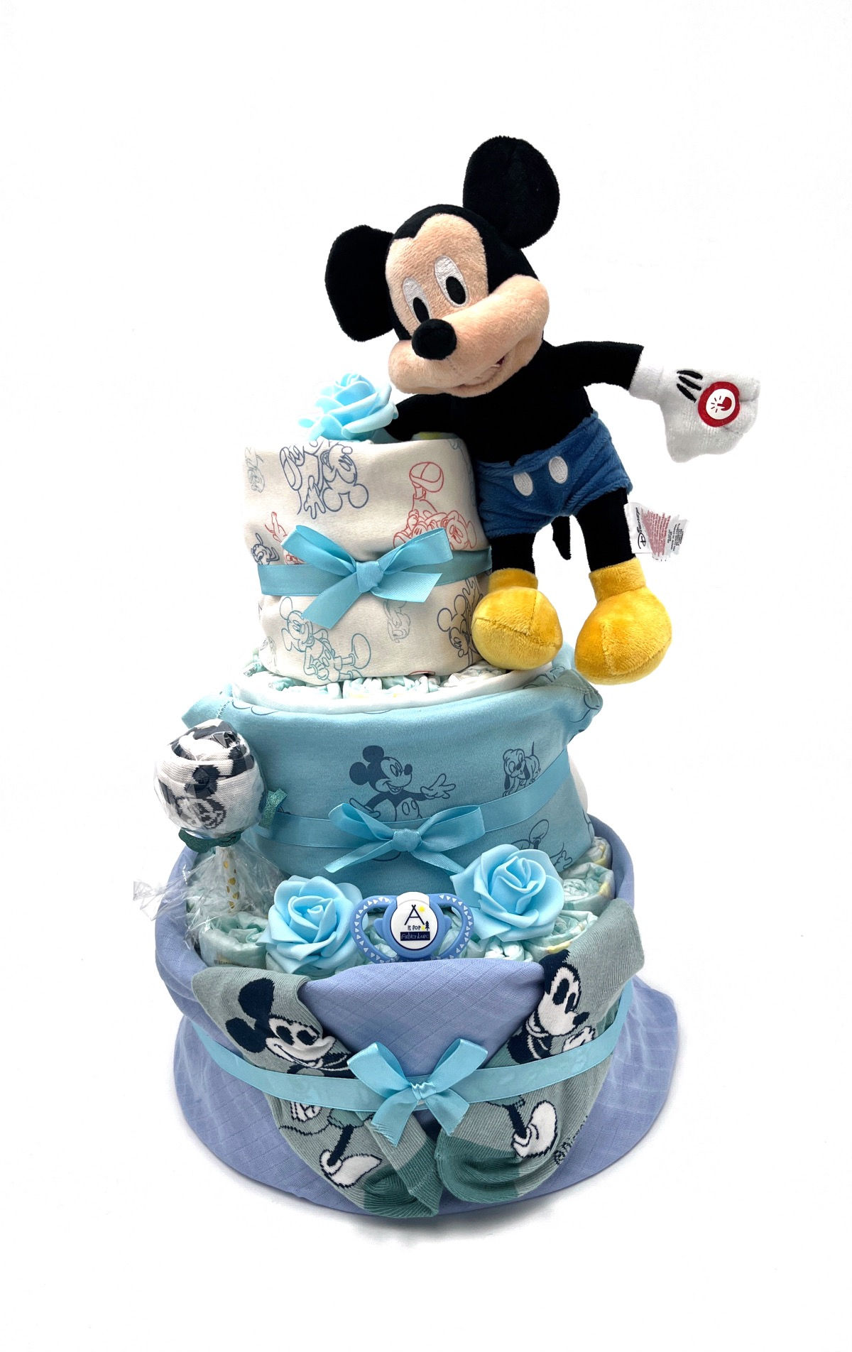 Nappy Cake Disney 3 Tier Mickey Blue