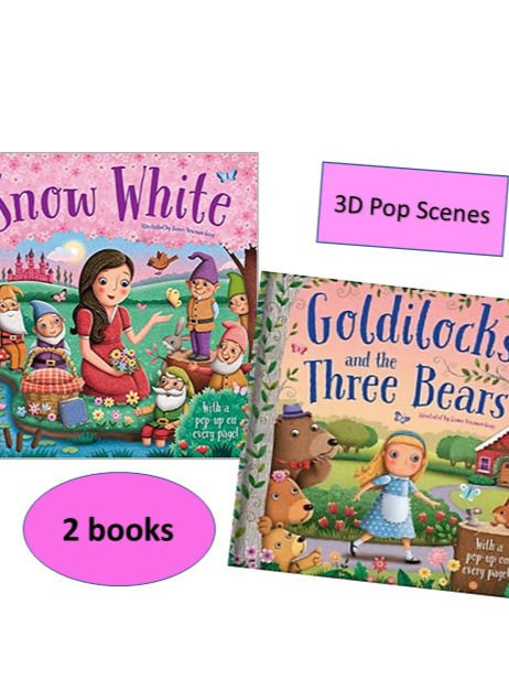 Snow white & Goldilocks 2 books ( 3D Pop Scenes)