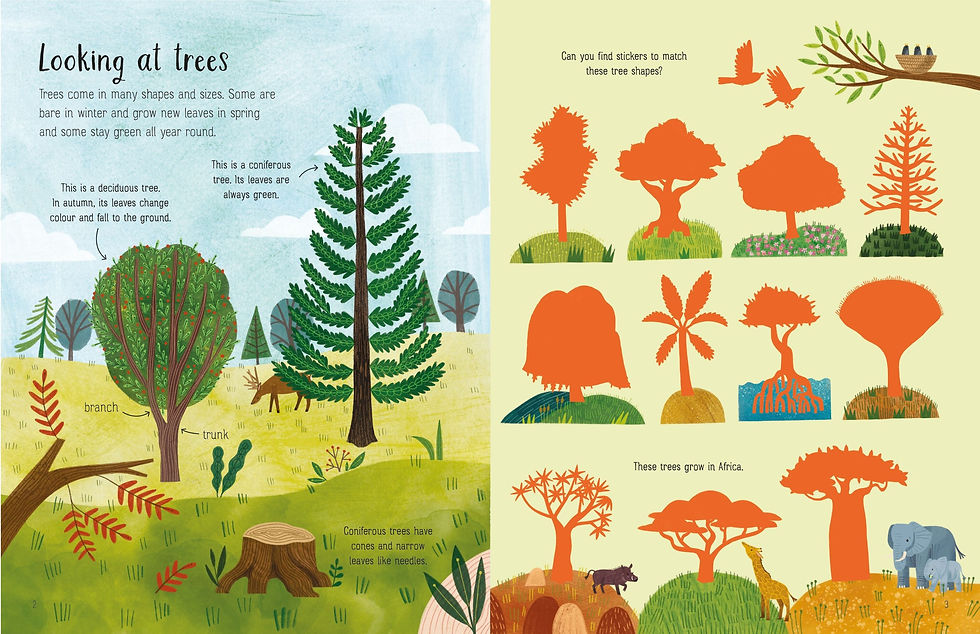 Thumbnail: First Sticker Book Trees Usborne