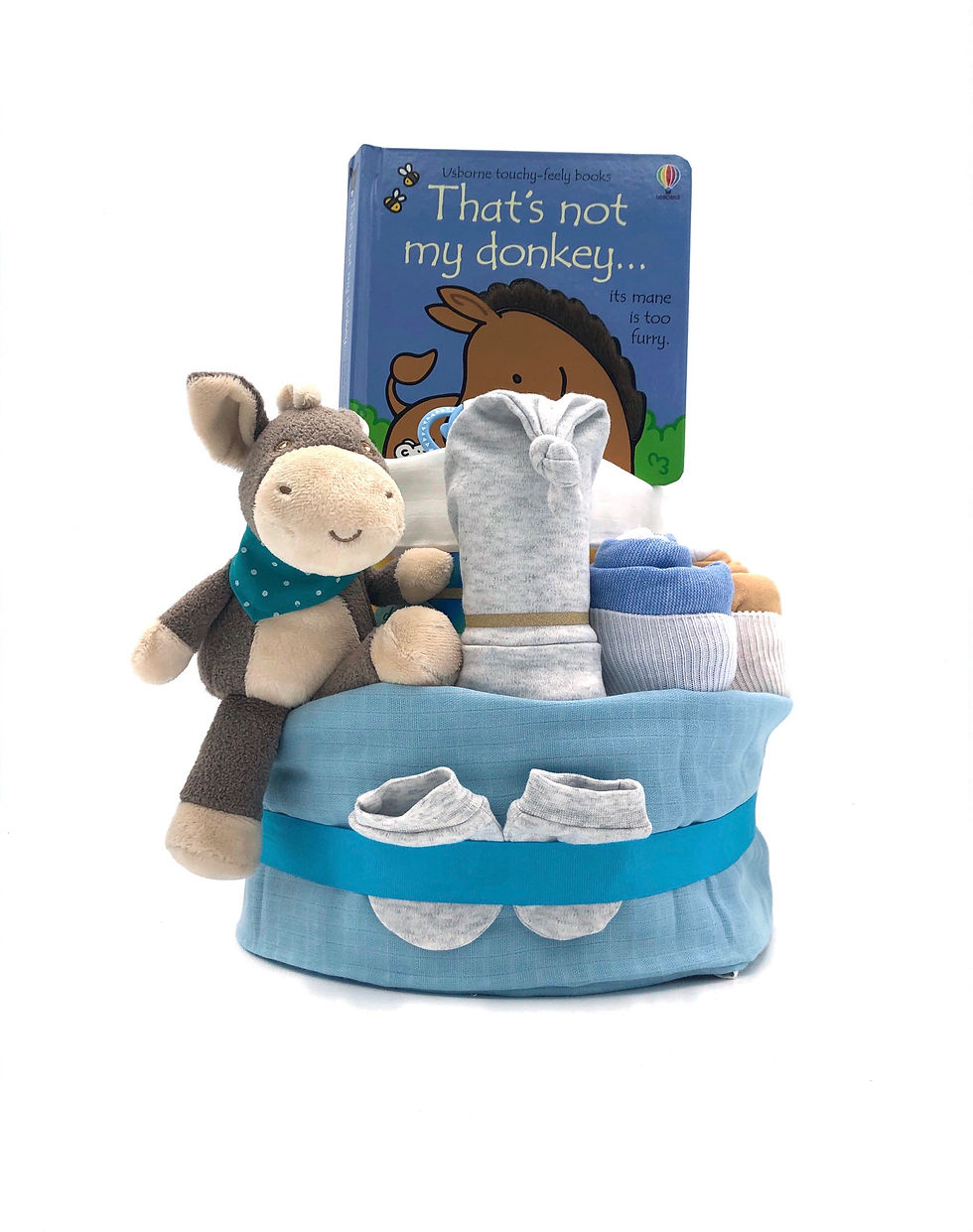 Thumbnail: Nappy Cake Donkey 2 Tier Blue