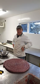 Farmer Bill making Sausages