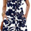 Thumbnail: WNEEDU Women Summer Dresses Sleeveless Casual Loose Swing Button Down Midi Dres