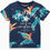 Thumbnail: Toddler Boys Summer Clothes Hawaiian Jungle Animal Cotton T-Shirt and Poplin Sh