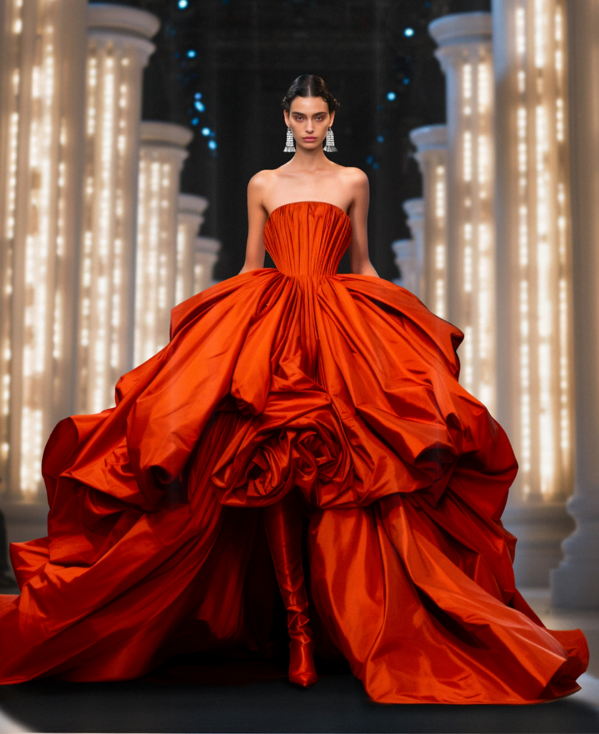 Couture dress, dress with beading, gold dress, evening gown, designer gowns, designer gowns Dubai, rami kadi, saiid kobeisy, Paris fashion week, tulle dresses, wedding dress, bridal gown, wedding gowns, fashion week, best designer Dubai, Dubai fashion designers, fashion designers in Dubai, best couture designer Dubai, couture designer, couture wedding dress, dress, 2024 dresses, prom dresses, mother of the bride, long dress, fitted dress, buy dress Dubai, fashion designer Dubai, gala dress, red carpet dress, red dress, met gala dress, 2024 ball gowns