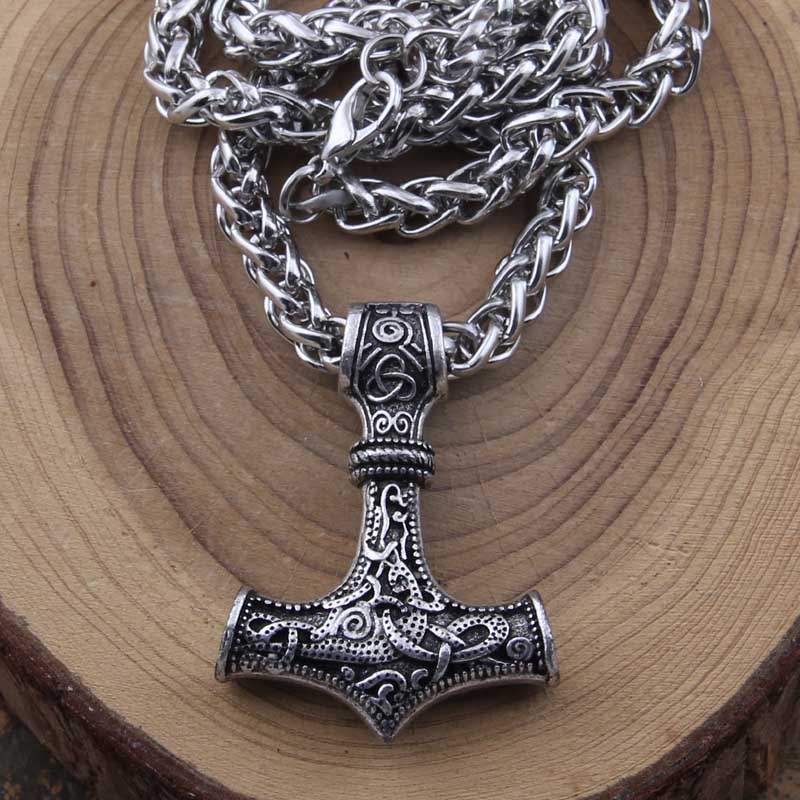 Thumbnail: Retro Style Viking Hammer Necklace