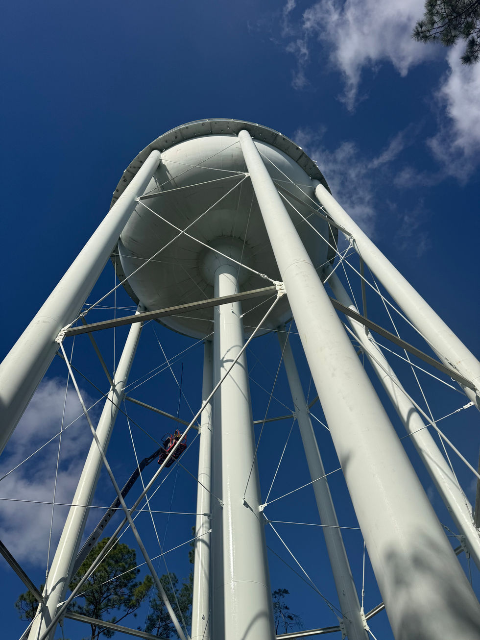Water tank cleaning for Talquin Utilities, Tallahassee Florida