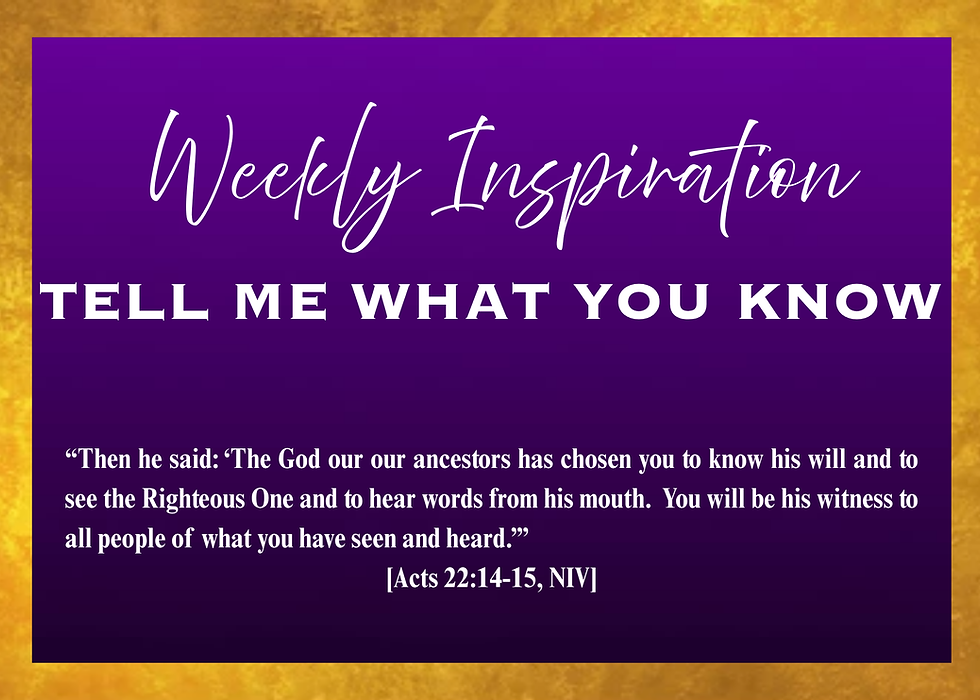 WEEKLY INSPIRATION