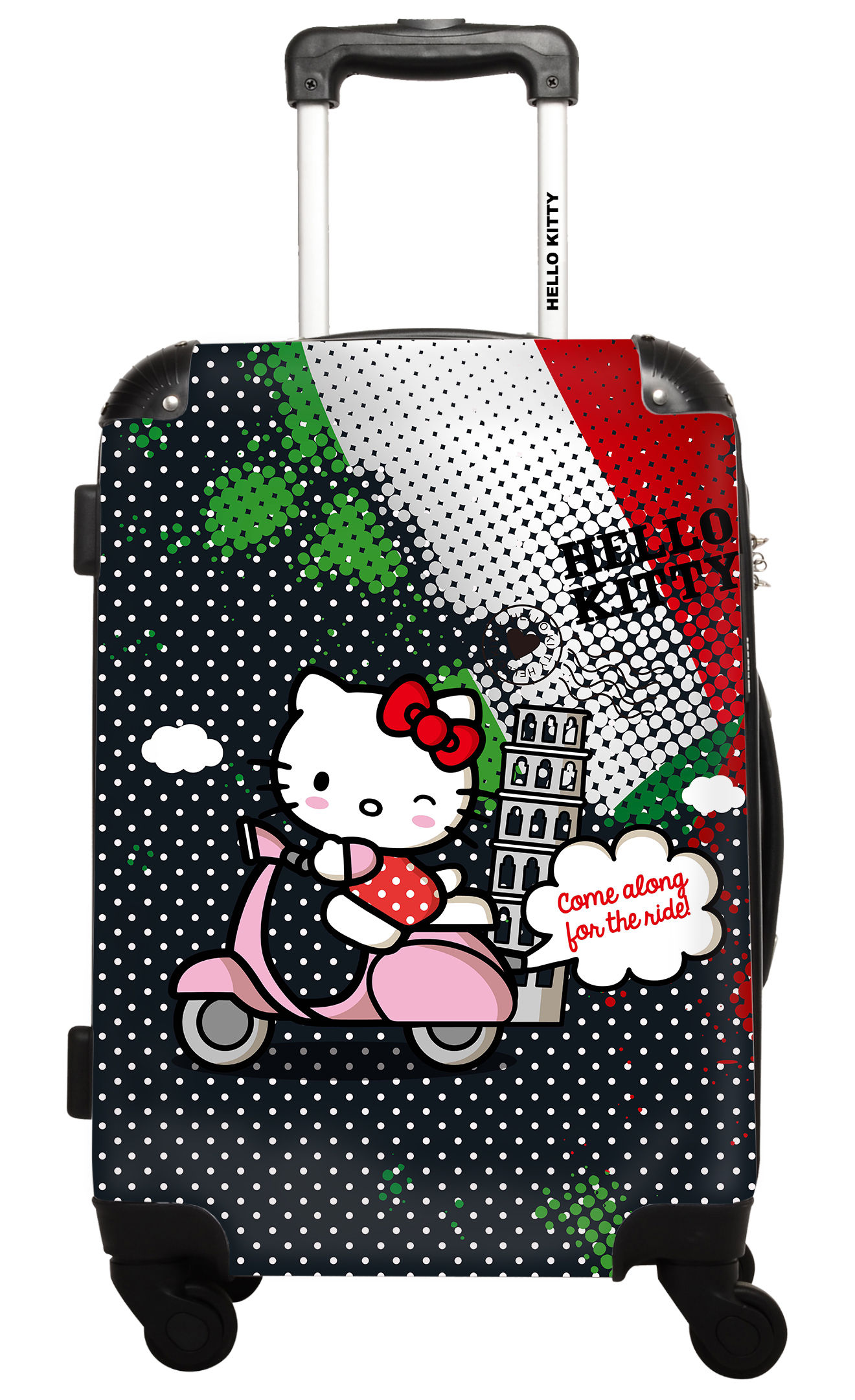 Valise personnalisée - HK Italie pois blanc