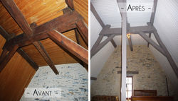Avant après peinture bois renovation