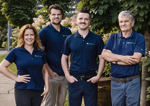 Jessica Milligan, Gordon Milligan, Conor Milligan and CEO Danny Milligan of Strathmore Landscape in Montreal