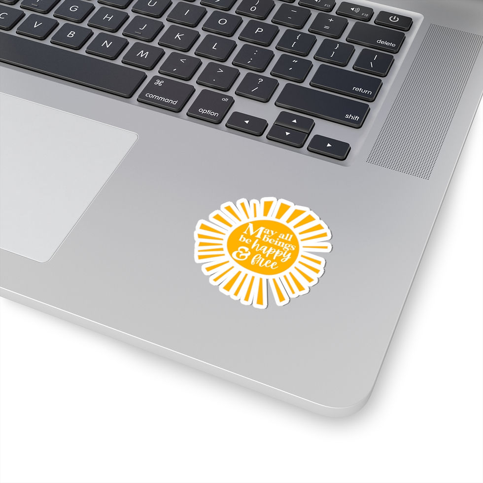 Thumbnail: Sunshine Kiss-Cut Stickers - May All Beings Be Happy and Free