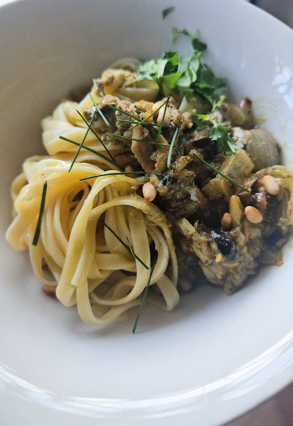Recipe Sardines Fettucine with Lemon Zest and Roasted Pine Nuts