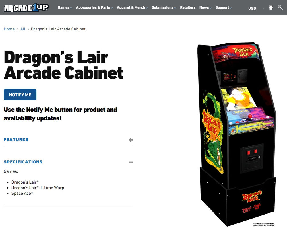 Ces21 Arcade1up Dragon S Lair And Space Ace Ces21 Arcade1up Dragon S Lair And Space Ace