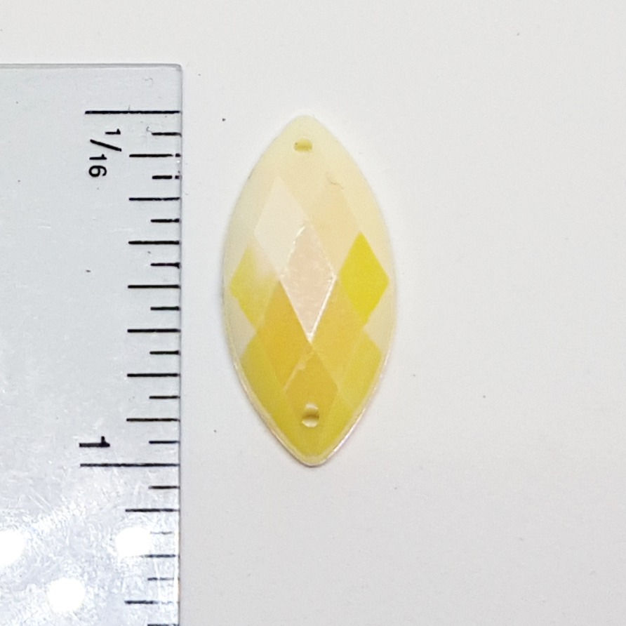 Miniature : Cabochons à facettes en acrylique Marquise Finition AB - à coudre