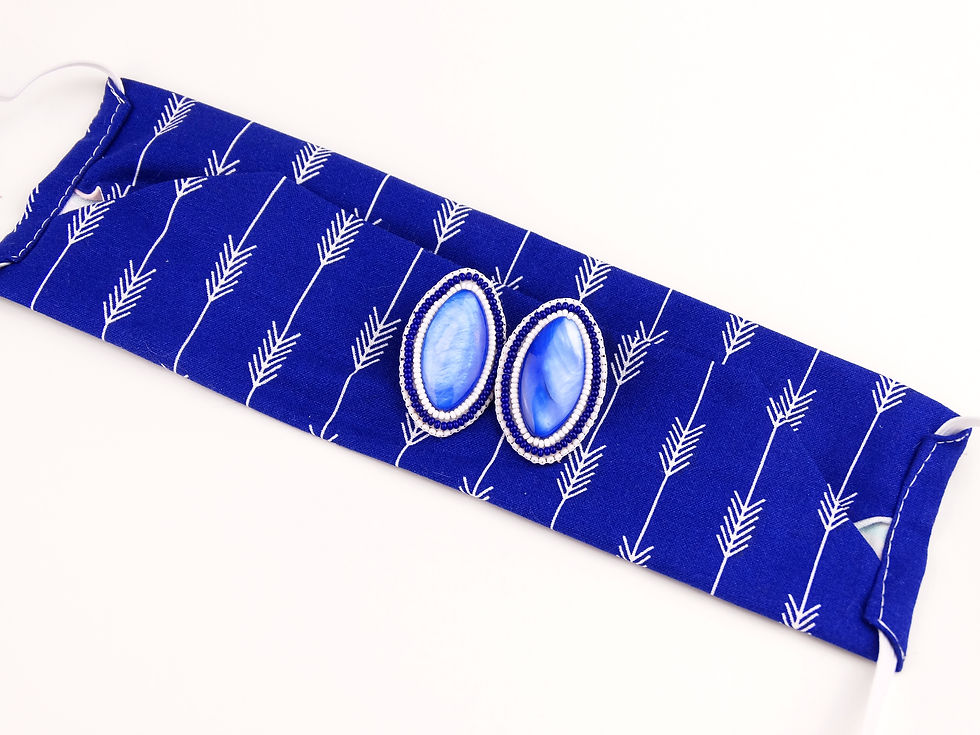 Thumbnail: Blue Skies - Mask and Earrings combo