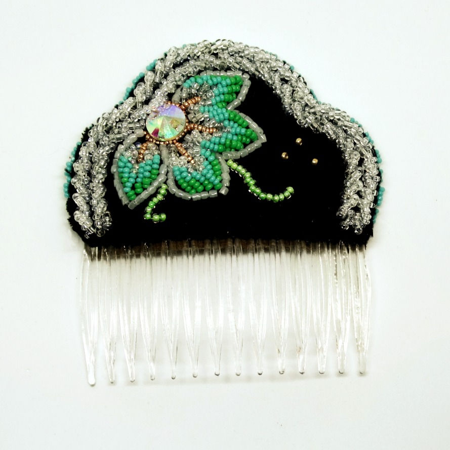 Miniature : Floraison lunaire - Peigne à cheveux