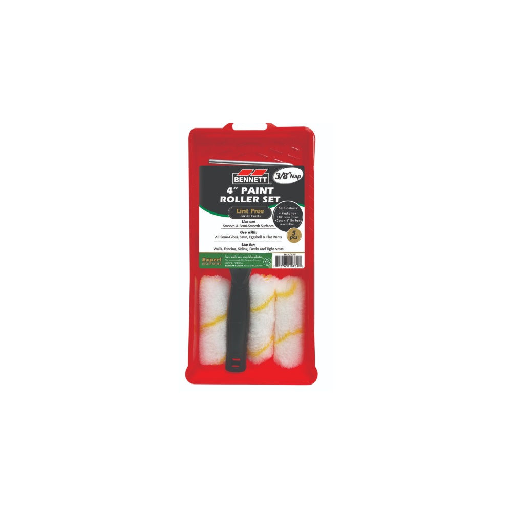 Bennett® 4" Mini Paint Roller Set - 5 Piece