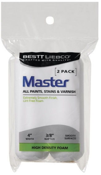 2pk Best Liebco® Master 4" x 3/8" High Density Foam Roller 079819942429