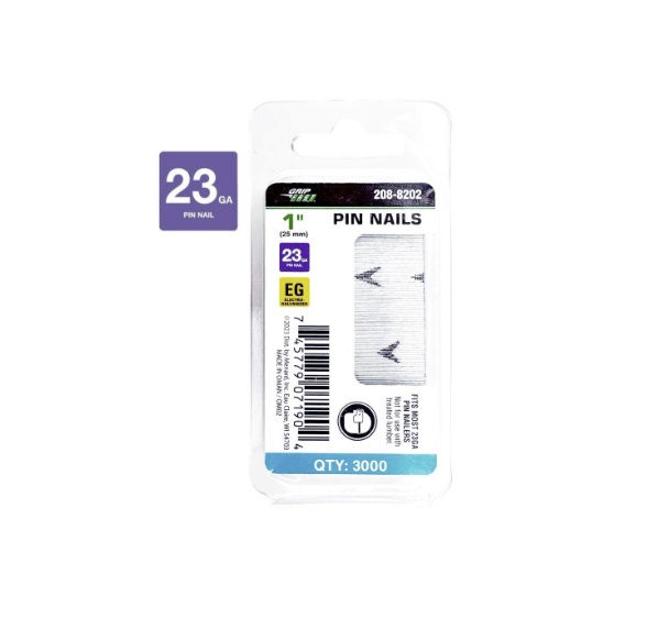 Grip Fast 1" pin nails 3000 ct. 745779071904