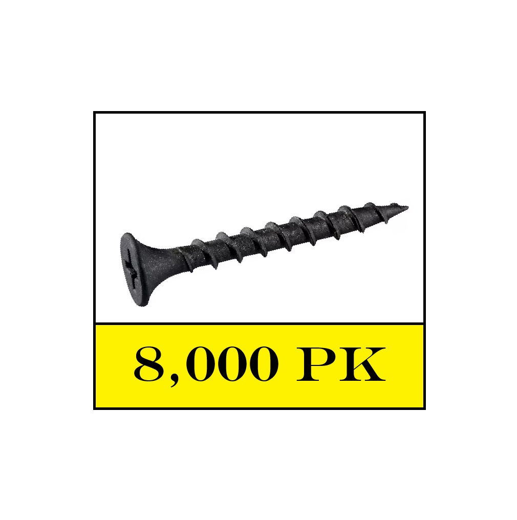 #6 x 1 1/4" Drywall Screw Flat Head Phillips Drive 8000 PK MF06802