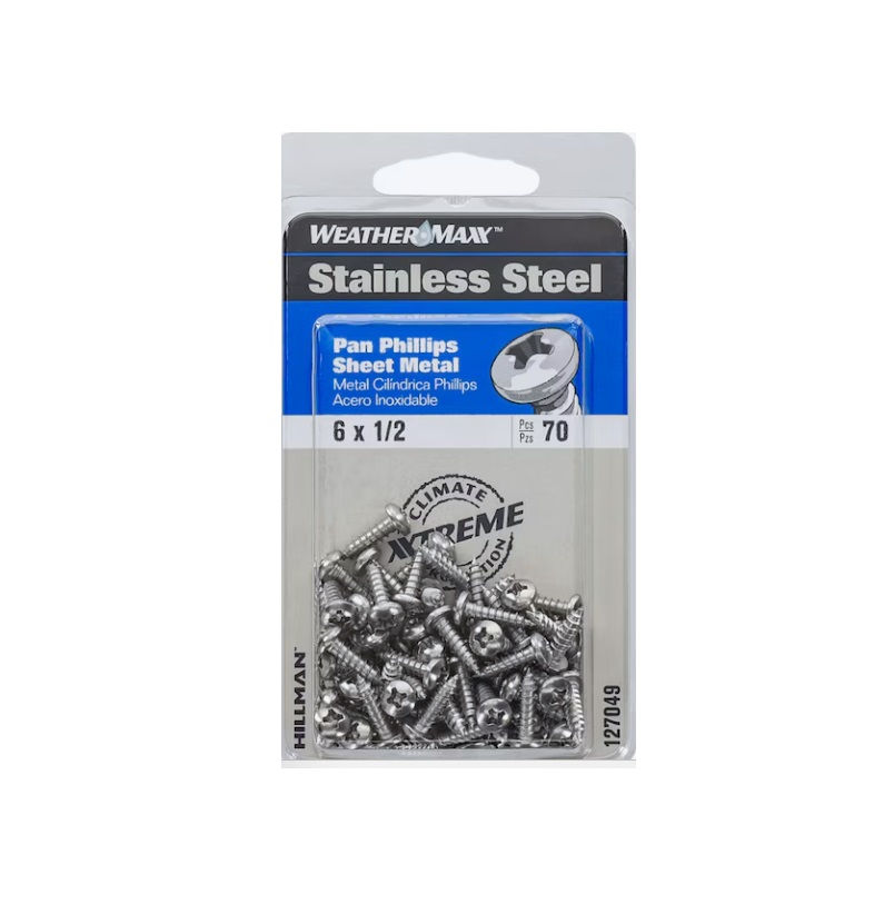 Hillman #6 x 1/2-in Phillips -Drive Standard Sheet Metal Screws