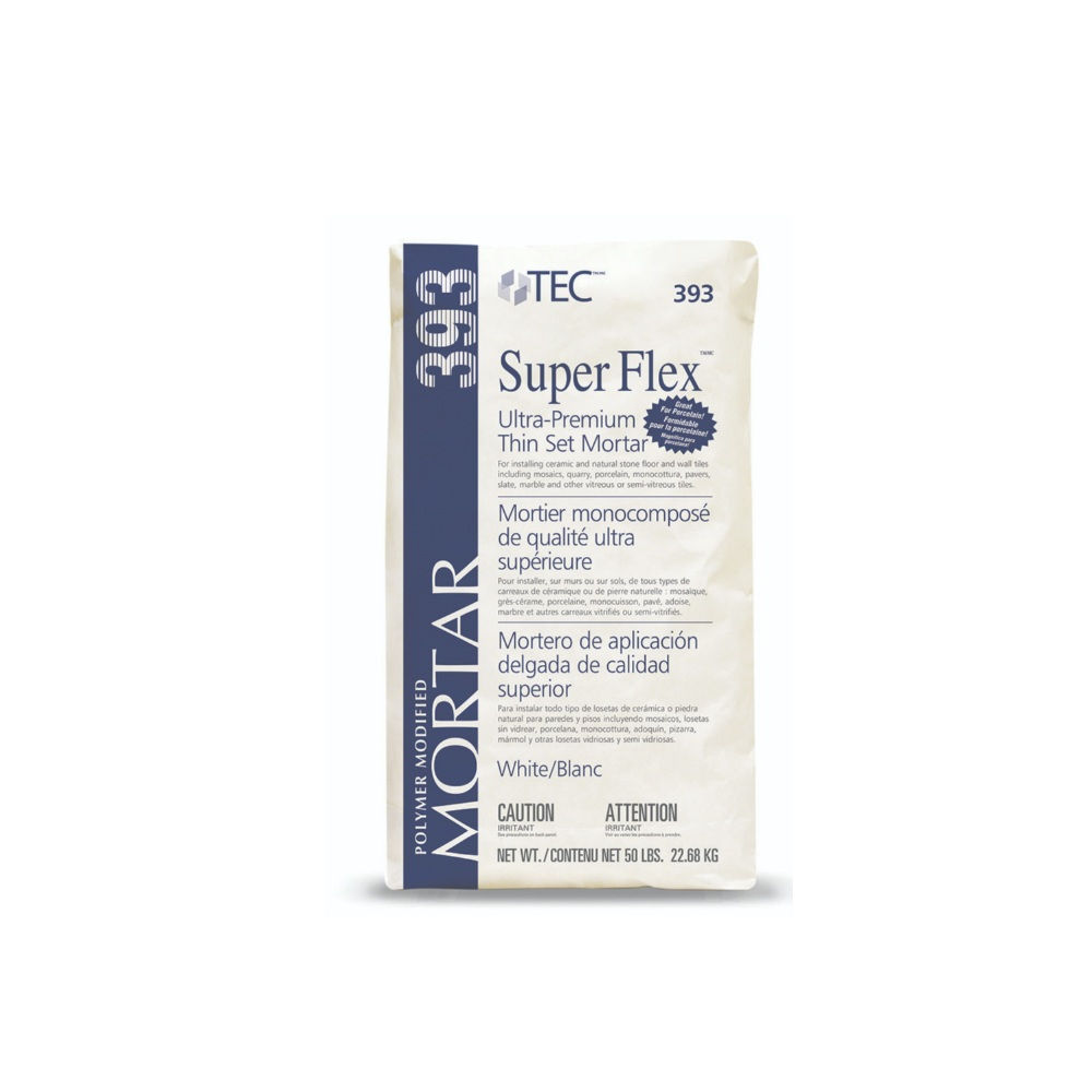 TEC® Super Flex™ White Ultra-Premium Thin Set Mortar 393 50 lb 082093393160