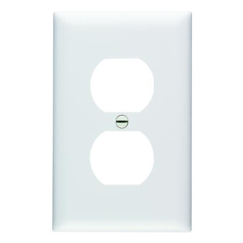 White Nylon 1 Gang Duplex Outlet Wall Plate TP8-W