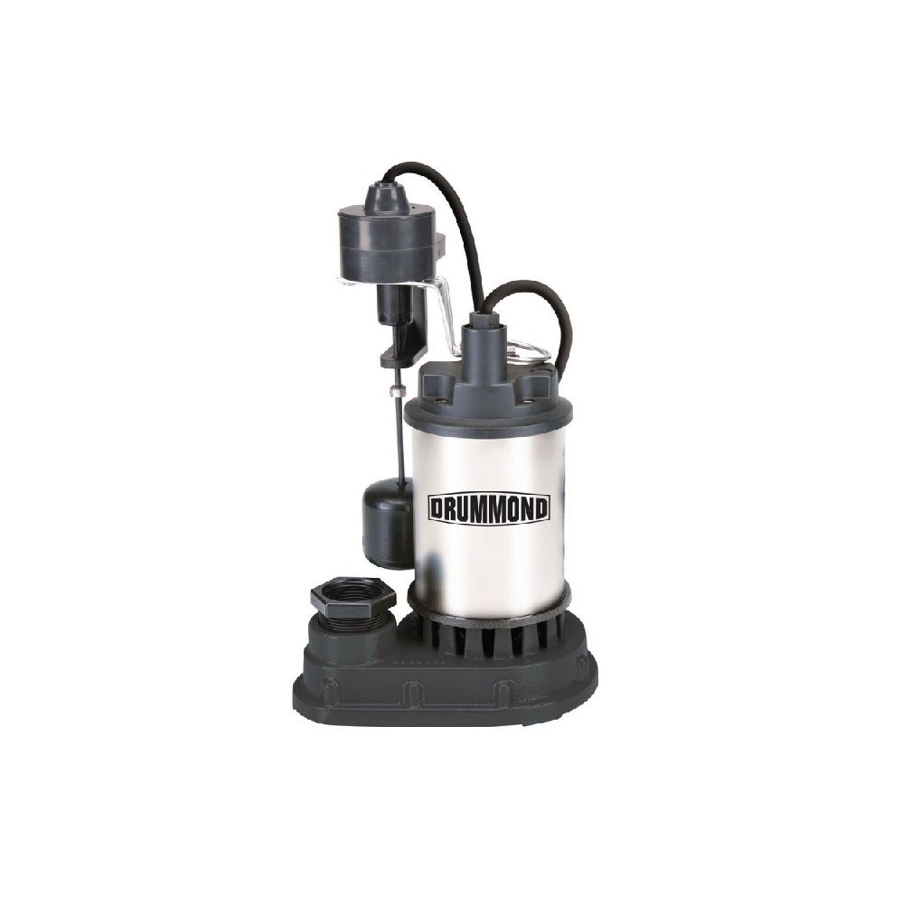 1/3 HP Submersible Sump Pump with Heavy Duty Vertical Float Switch 4000 GPH