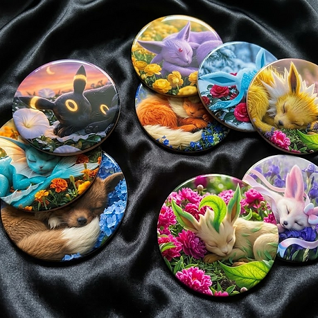 Sleepy Eevee Coasters