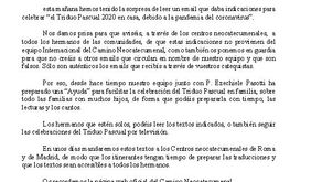 Ayuda Triduo Pascual 2020