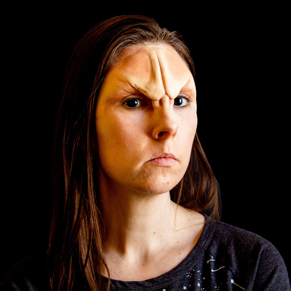 Drokkori Demon, brow, foam latex special effects prosthetic makeup appliance