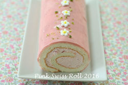 ピンクのロールケーキ2016