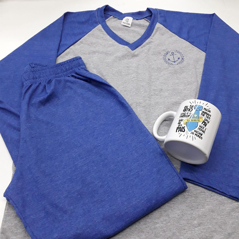 Pijama e caneca dia dos pais