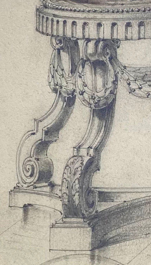 Thumbnail: Design for a Circular Occasional Table with a Bowl on Top