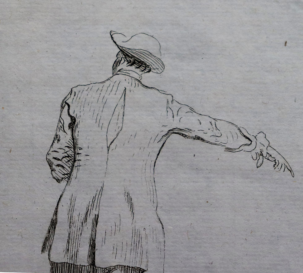Thumbnail: Comte de Caylus after Watteau 'Suite de Figures': No.16  M. Pierre