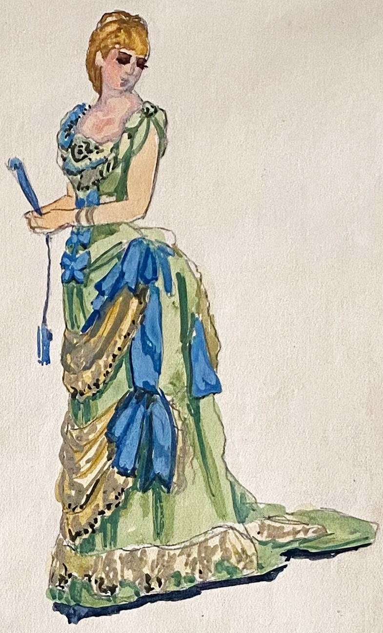 Thumbnail: Costume Design for a Lady for the production of 'Anna Karenina'