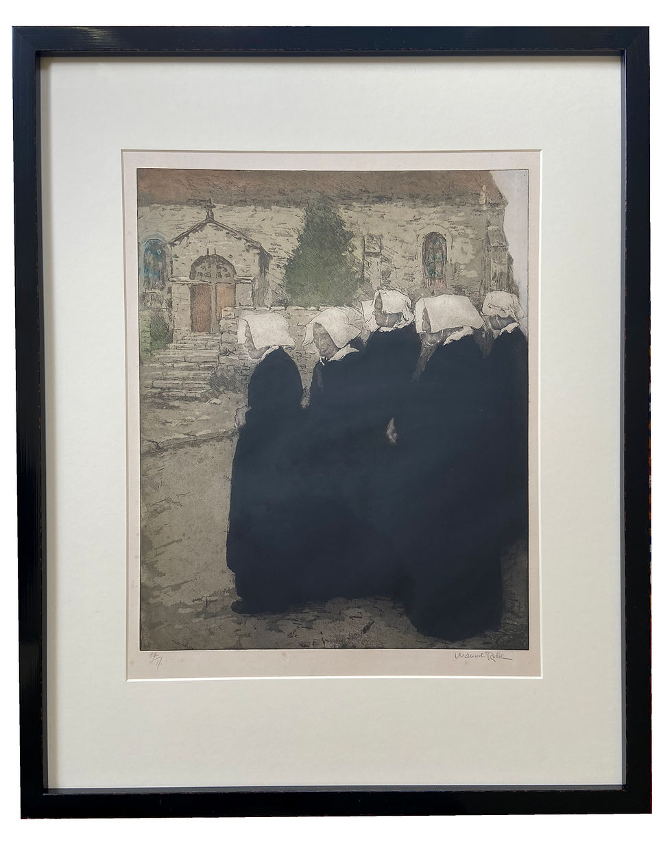 Thumbnail: MANUEL ROBBE Breton Women Near Church