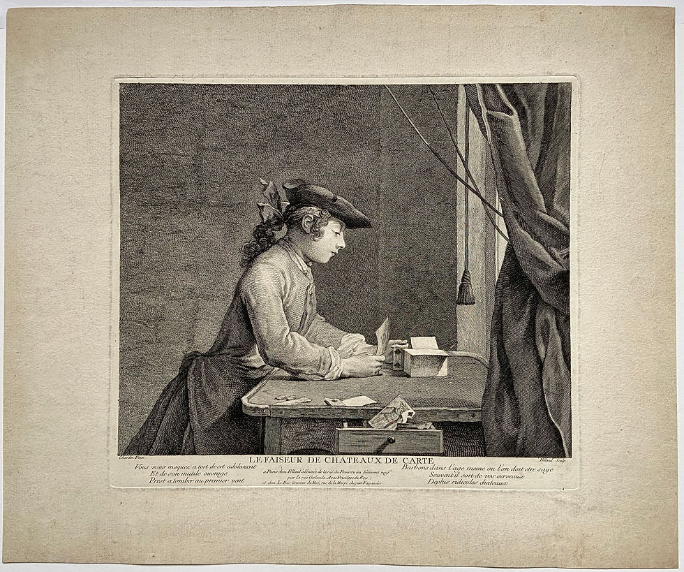 The Card House after Jean-Seméon Chardin