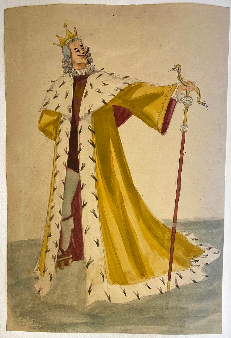 Thumbnail: Costume Design for the King for the production of 'The Snow Queen'