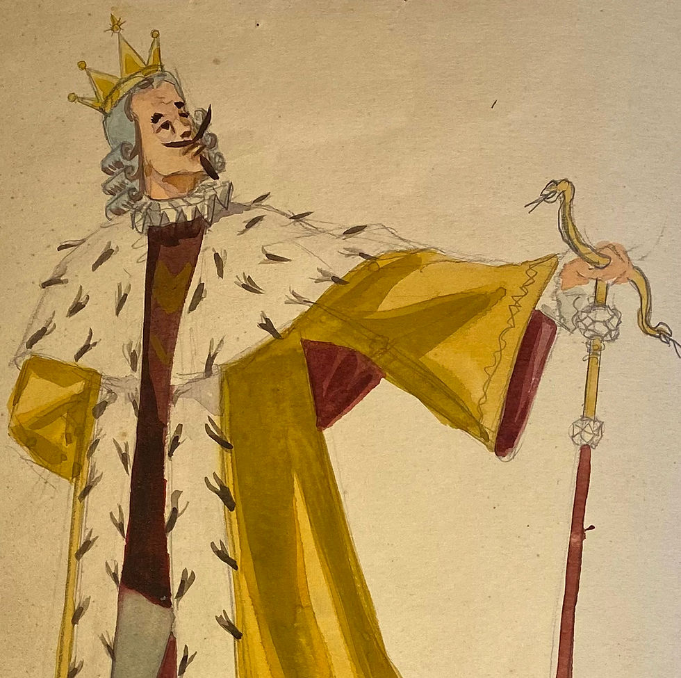 Thumbnail: Costume Design for the King for the production of 'The Snow Queen'