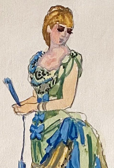 Thumbnail: Costume Design for a Lady for the production of 'Anna Karenina'