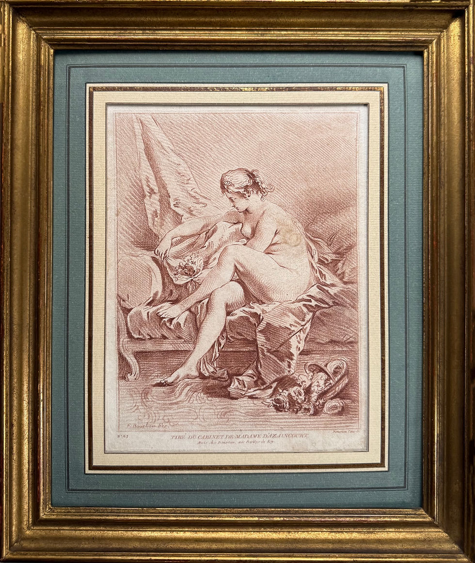 Thumbnail: Gilles Demarteau: Femme nue assise after Boucher