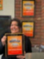 Owner, LeeAnn, with Bethpage Federal Credit Union Best of Long Island 2023 Plaque