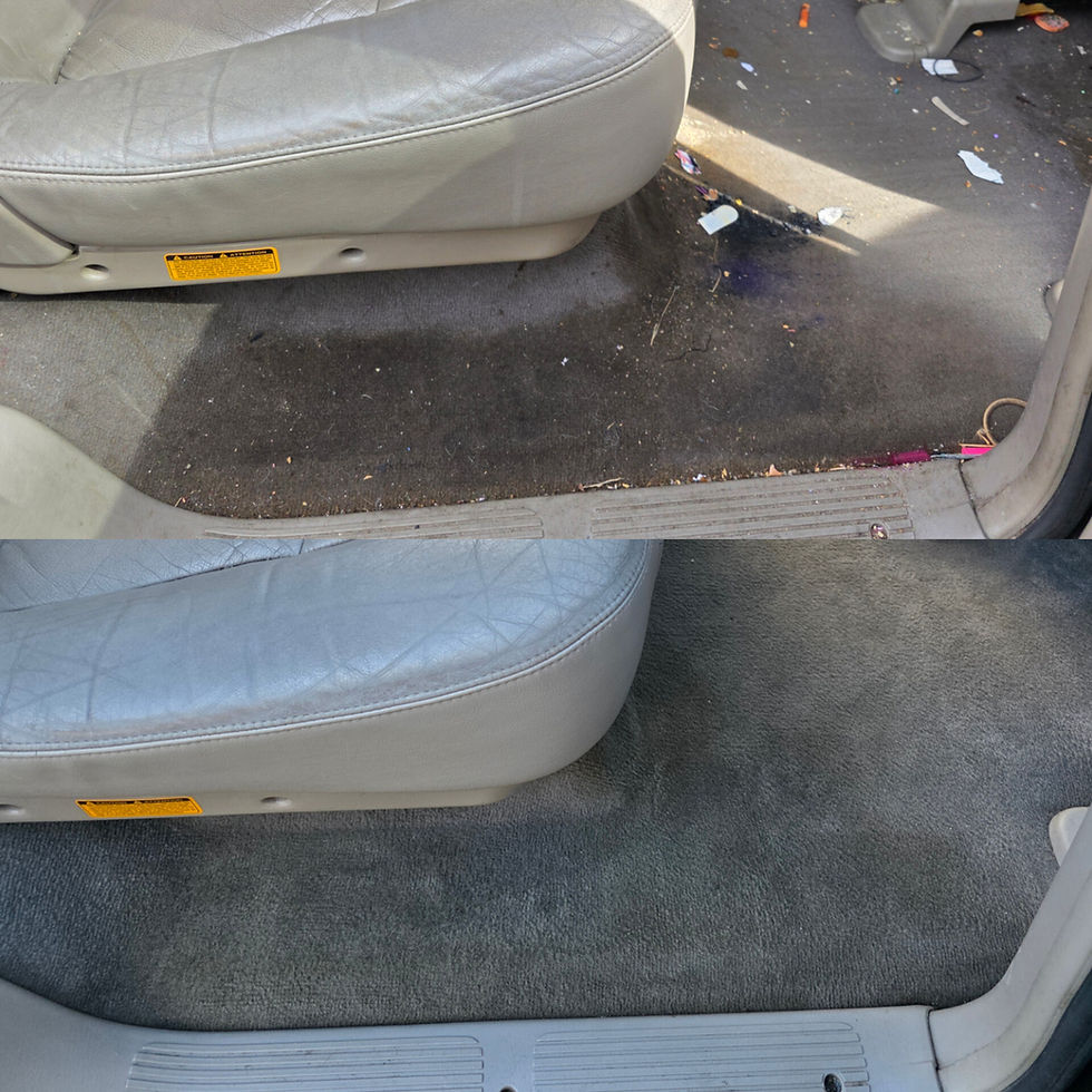 Car carpet stain removal