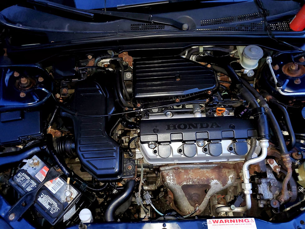 Engine cleaning on Honda civic in new jersey by bankai mobile detailing