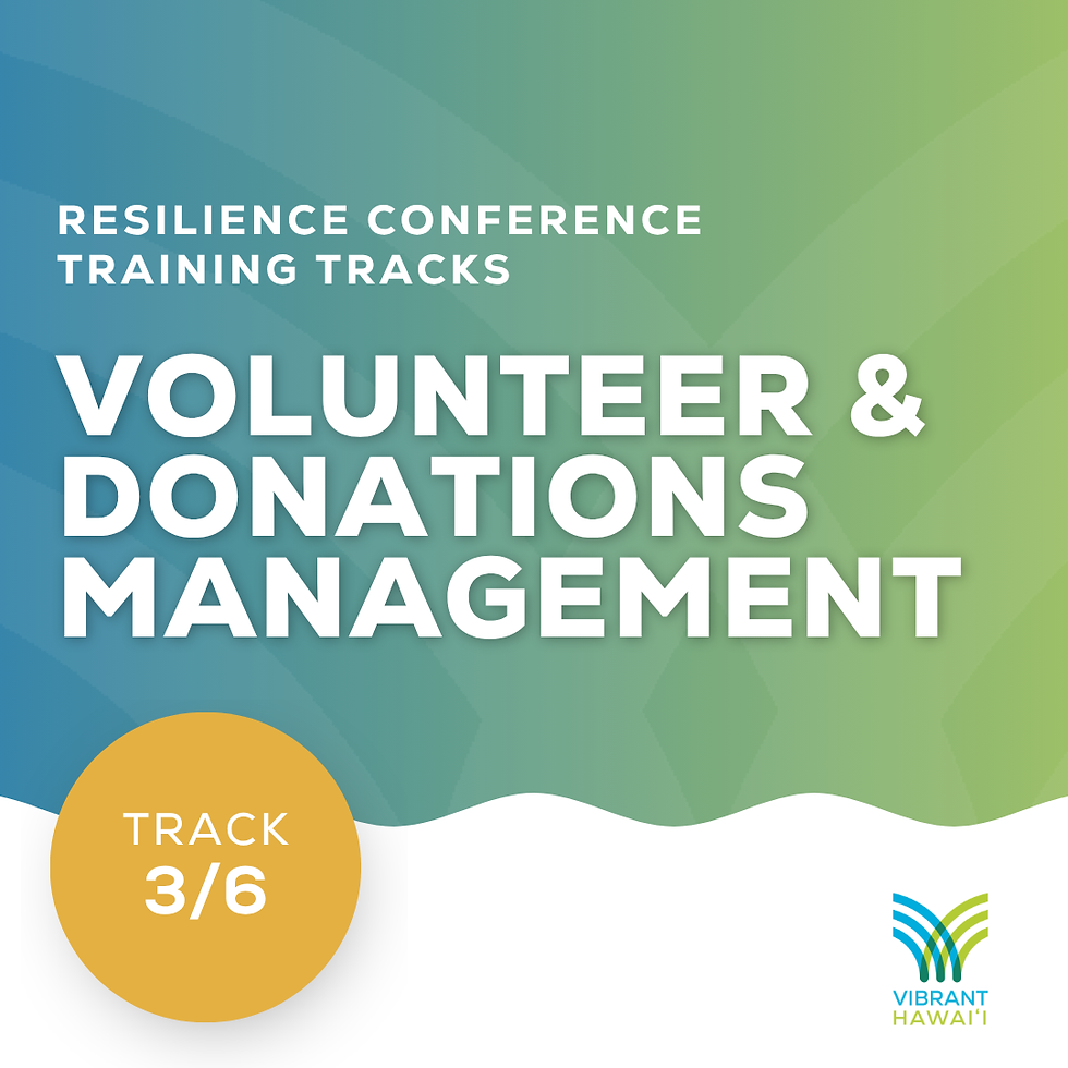 Volunteer coordination, spontaneous volunteer management, and donations flow.