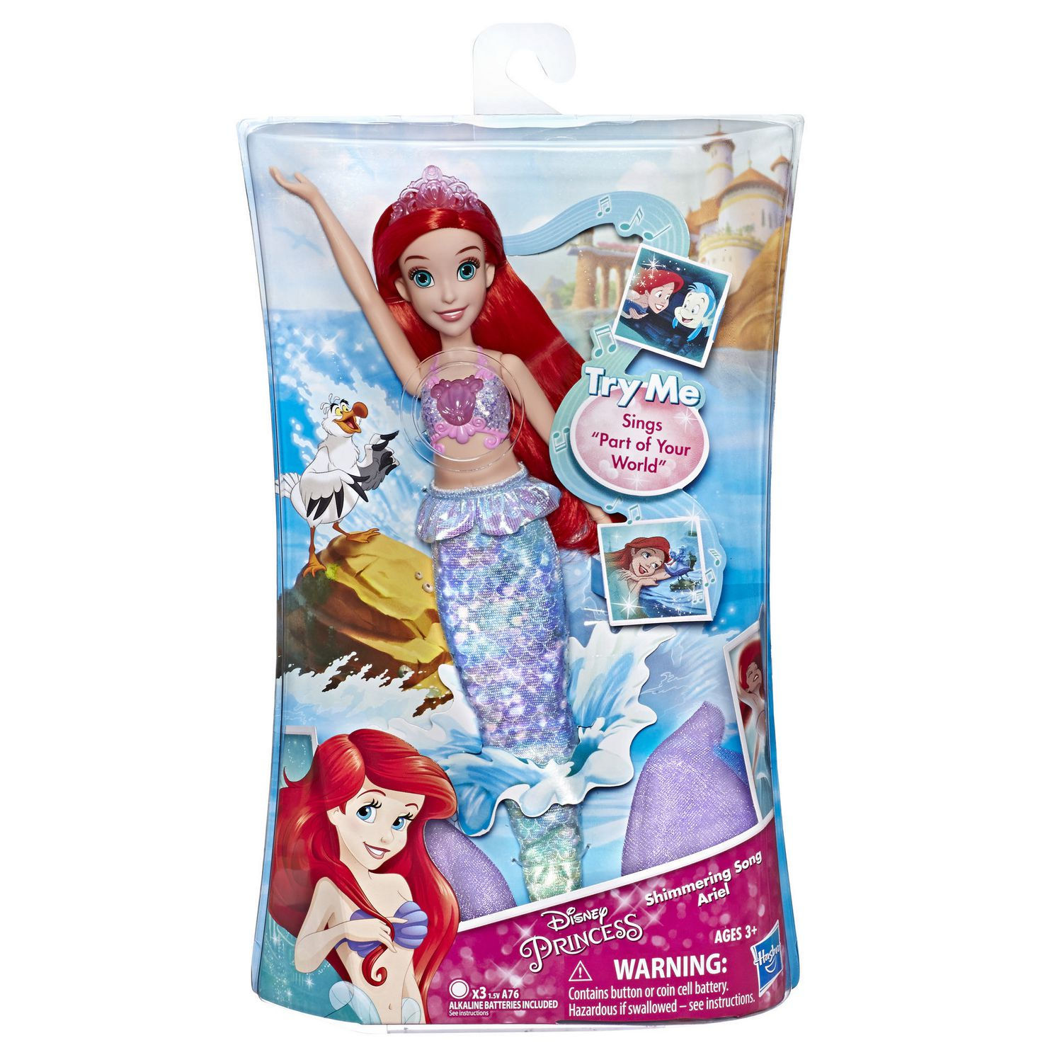 Hasbro Disney Princess Shimmering Song Ariel, Singing Doll