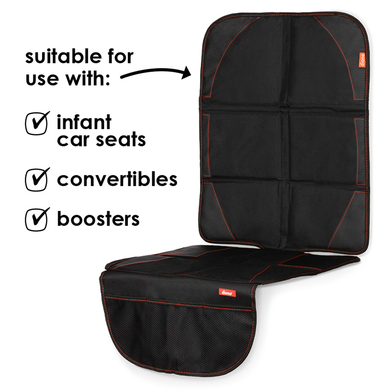 Diono  Ultra Mat Car Seat Protector, Black (40241-NA-02)