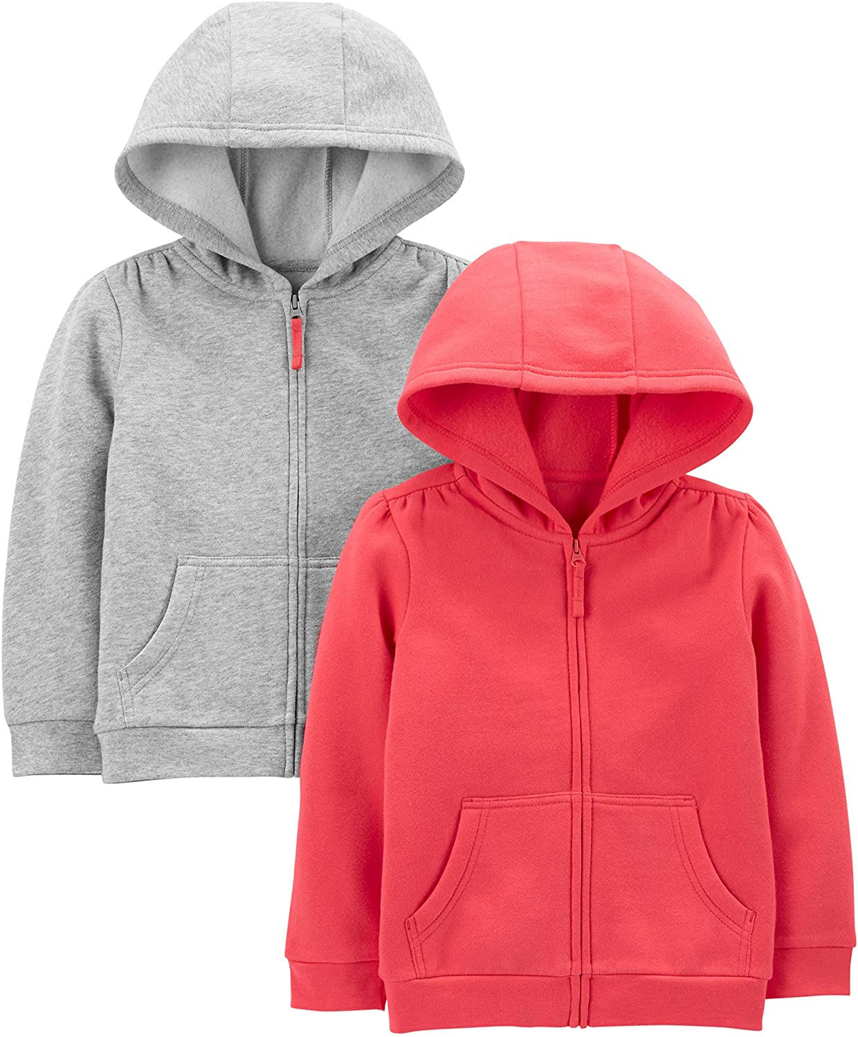 Carter's Toddler 2-Pack Fleece Full Zip Hoodies (2T)