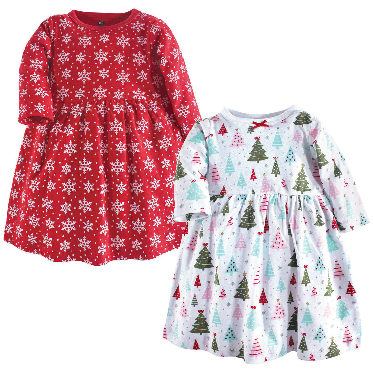 Hudson baby Girl's Cotton Dresses, Sparkle Trees